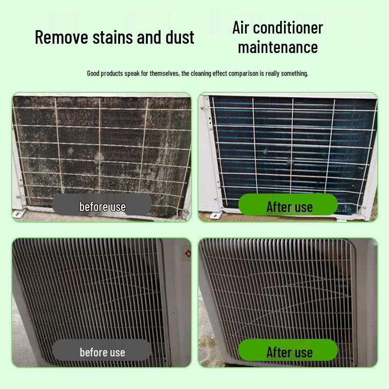 Indoor & Outdoor Air Conditioner Cleaner: Quick, No-Disassembly Stain, Dust & Odor Removal