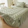 3 шт. Юбка для пододеяльника Наволочка Стеганое покрывало, Элегантный стиль Волан для кровати с оборками Устойчивое к сминанию и выцветанию постельное белье