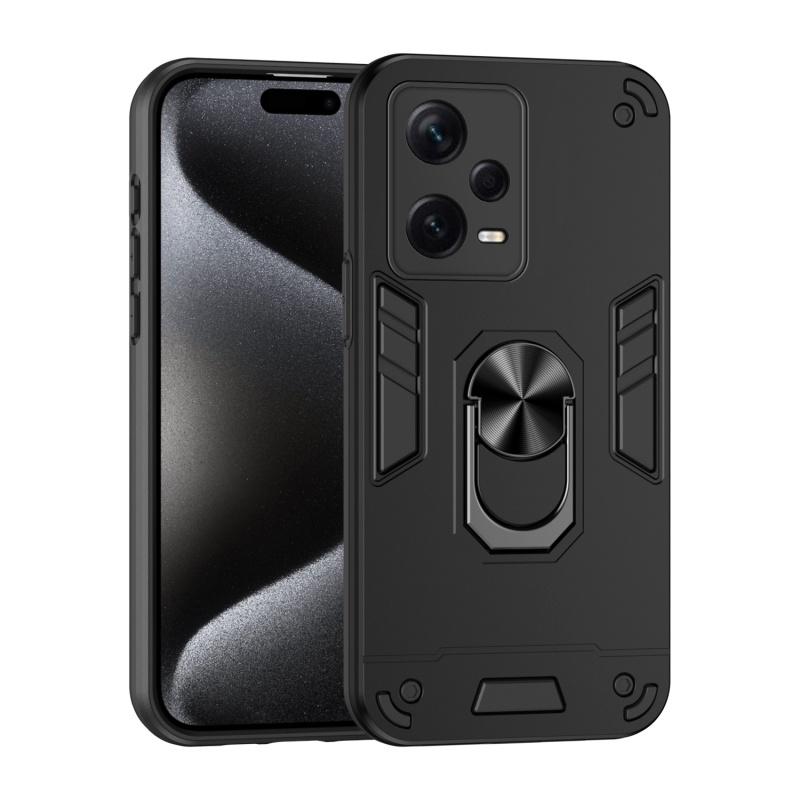 Для Xiaomi Redmi Note 14 13 12 Pro Plus Магнитный держатель-кольцо для пальца Военный защитный чехол