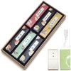 Sympathy Incense Gift Set In a Paulownia Wood Box [6 Japanese Flowers, Sandalwood, and Inner Wrapping with Condolence Message] Made In Japan, Low