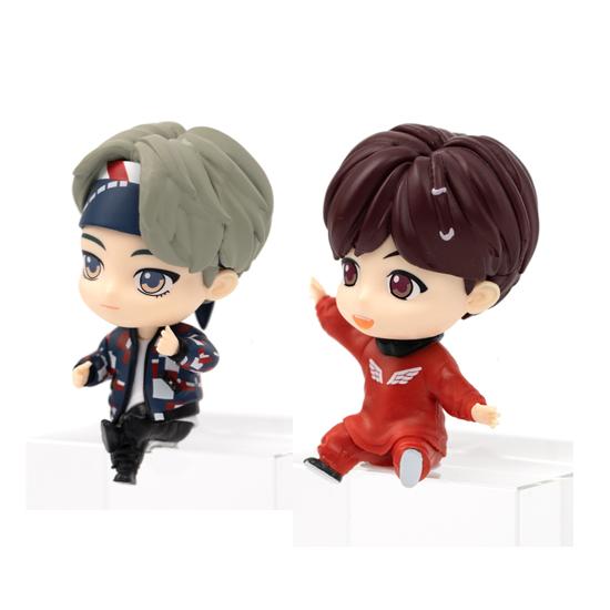 Набор из 2 предметов) Tinytan x Royche Monitor Figure Официальные товары BTS от Bighit / Пластиковая кукла
