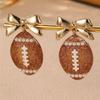 Футбольные серьги Super Bowl для женщин из цинкового сплава Стильный весенний ювелирный аксессуар