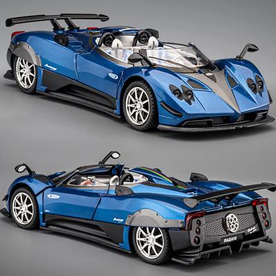 1:24 Pagani Zonda HP Barchetta Суперкар Модель автомобиля из сплава Звук и свет Инерционный Детская игрушка Коллекционные предметы Подарок на день рождения