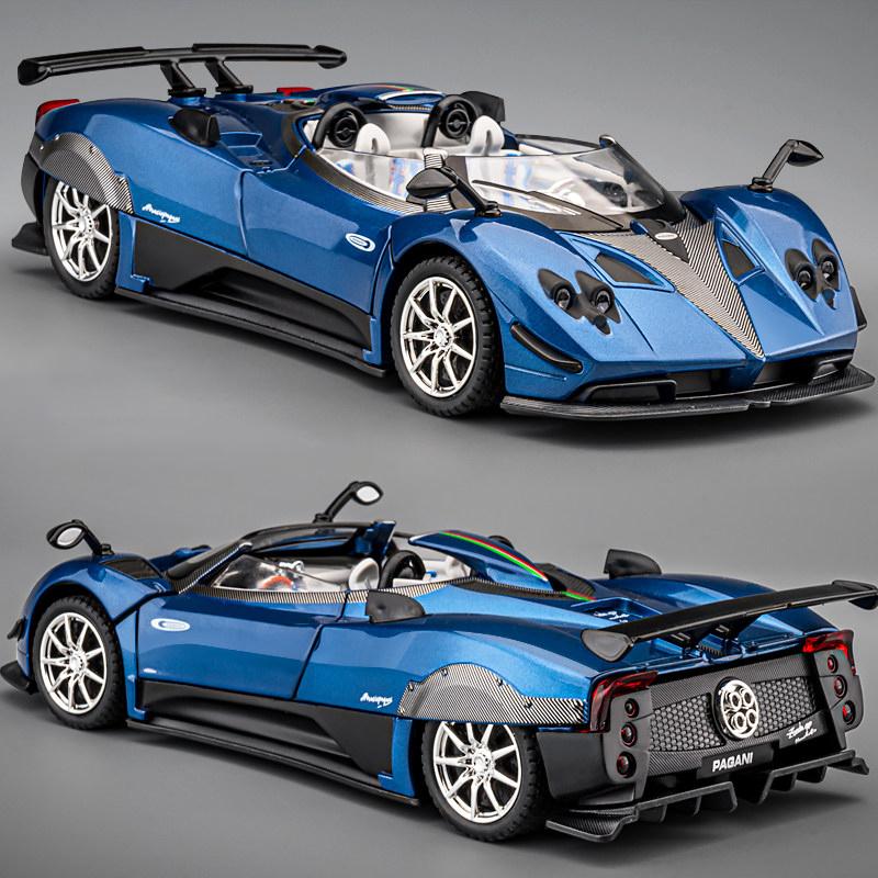 1:24 Pagani Zonda HP Barchetta Суперкар Модель автомобиля из сплава Звук и свет Инерционный Детская игрушка Коллекционные предметы Подарок на день рождения