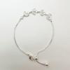 Elegant Leaf Zircon Charm Bracelet Women Minimalist Delicate Gold Plated Adjustable Wrist Jewelry Gift