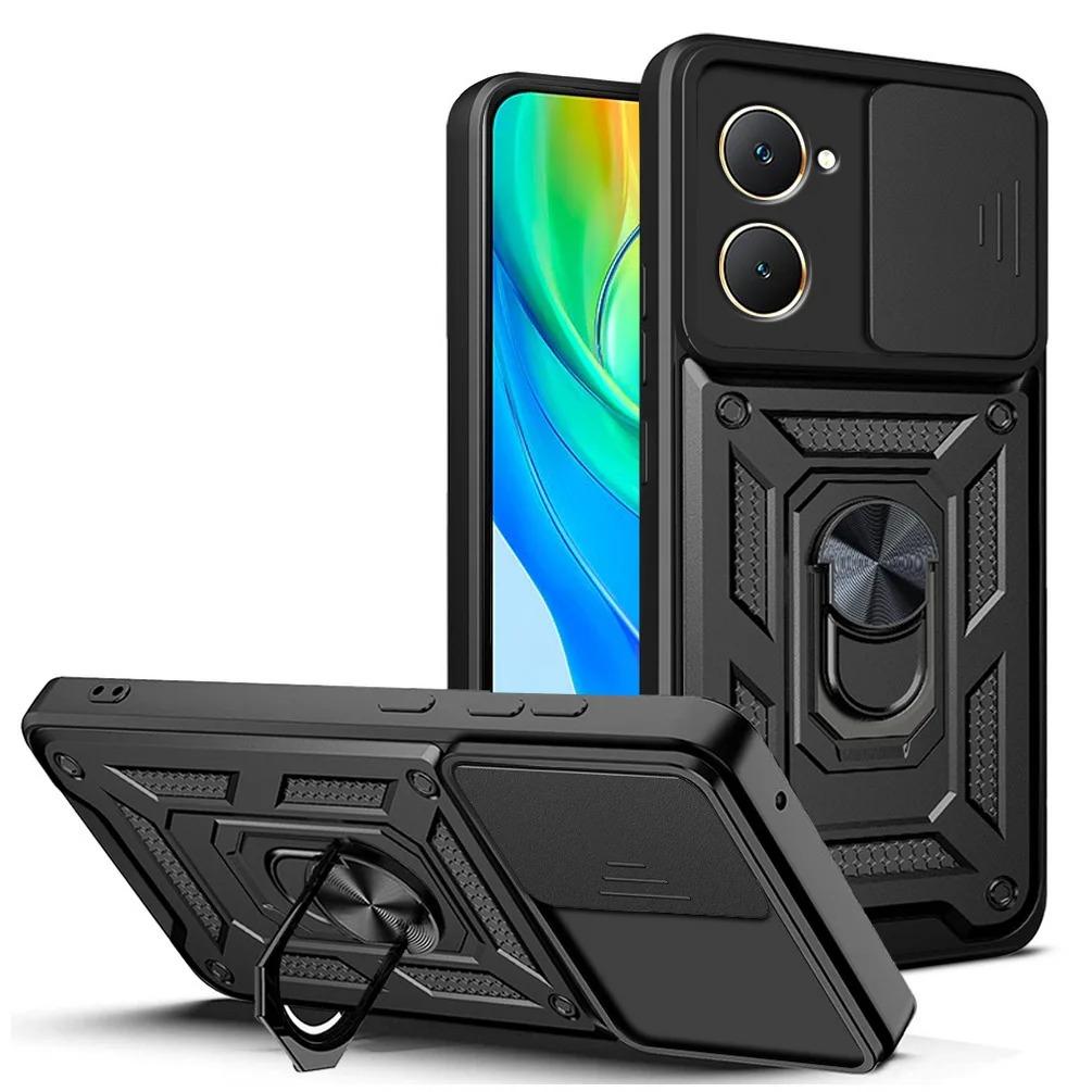 Armor Case For VIVO Y28S Y18 Y18e Y28 Y03 Y02 Y17S Y27 Y16 Y36 5G Cover Lens Protection With Ring Magnetic Holder Coque Fundas