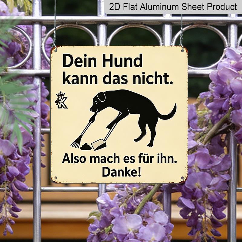 2D Flat, 1pc, Vintage Metal Sign, Decorative Plaque and Ornament, Pet Care Tips Theme, Humorous Minimalist Style, Decor for, Garage, Gift for Dog