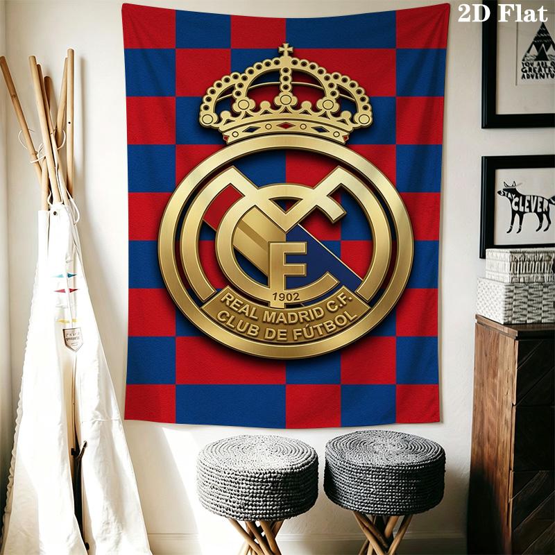 Real Madrid Cf Crest Threepiece Set 1 Duvet Cover 2 Pillowcase Without Core Bedding Set Soft And Comfortable Christmas Birthday Gift