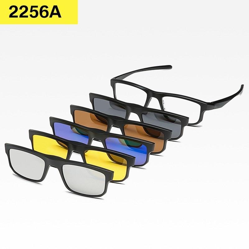 6 In 1 Custom Men Women Polarized Optical Magnetic Sunglasses Clip Magnet Clip On Sunglasses Polaroid Clip On Sun Glasses Frame