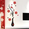 Diy Vase Flower Tree Crystal Arcylic 3d Wall Stickers Decal Home Decor And Kitchen Stuff Wallpaper Wall Decals Home Decoration
