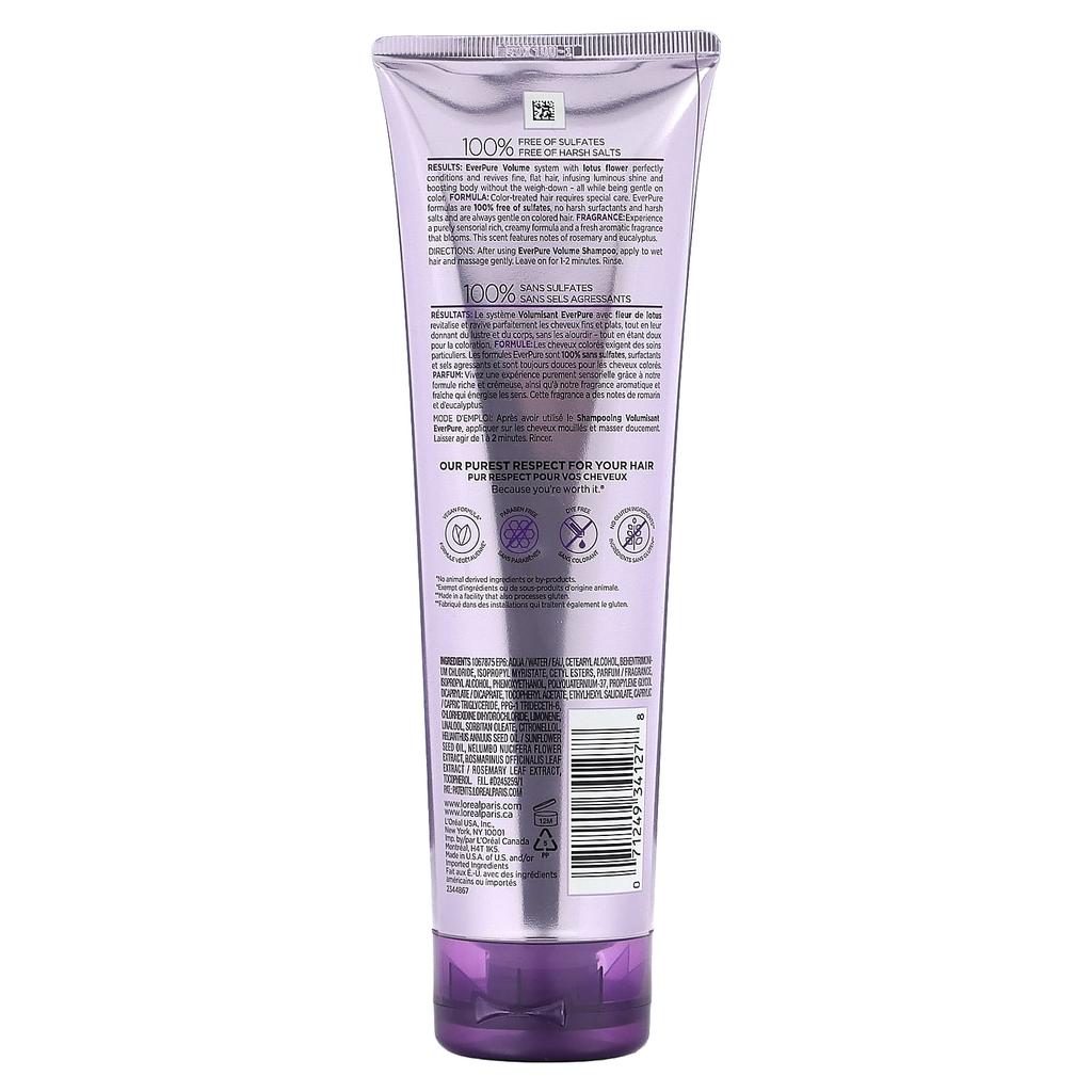 L'Oréal, Ever Pure, кондиционер для объема, лотос, 8,5 жидких унций (250 мл)