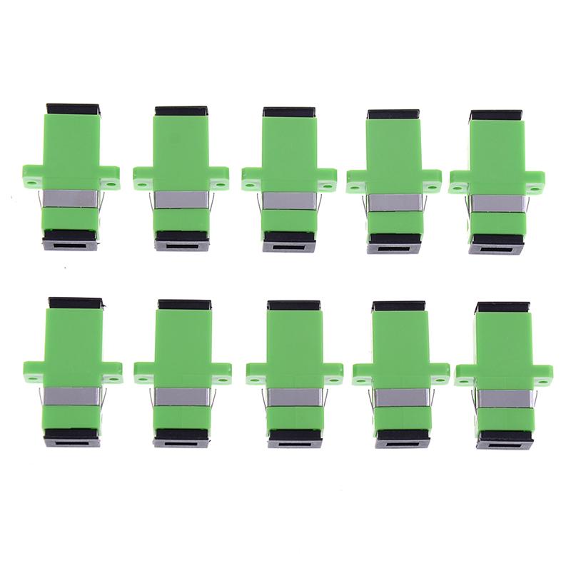 10Pcs Sc Apc Simplex Mode Fiber Optic Adapter Sc Apc Optical Fiber Coupler