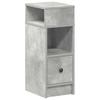 Nightstand with Drawer Concrete Gray 9.8 x 12.2 x 26 in (25 x 31 x 66 cm)