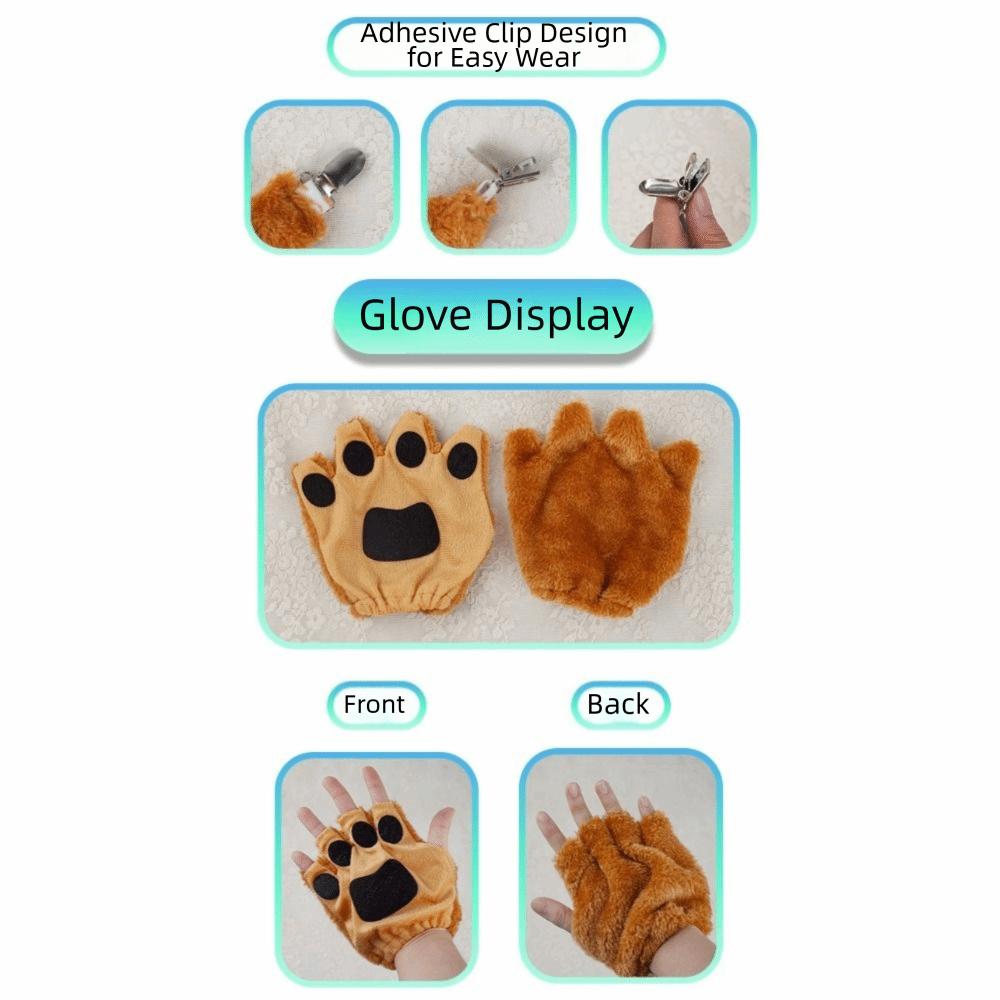 Tail Nose Bowtie Beast Ear Headband Fancy Dressed Plush Tiger Headpiece  Costume Accessories