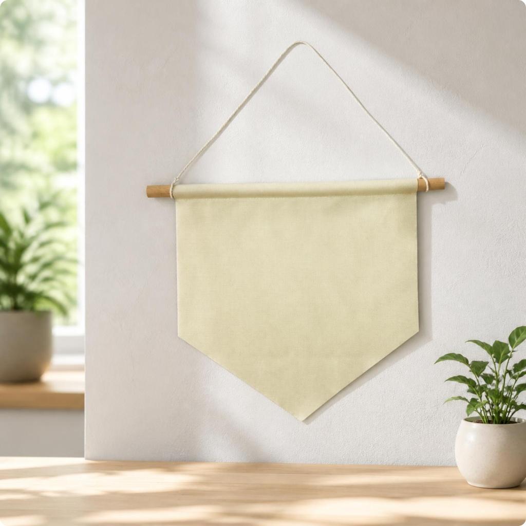 DIY-Ready Banner with Hanging String | Plain, Blank Banner, Customizable,