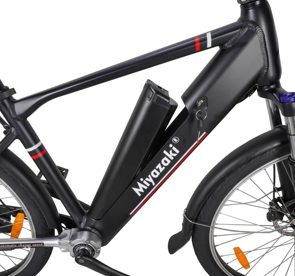 Мужской стиль Miyazaki GC1995 Электрический велосипед 350 Вт Мотор 48 В 14 Ач Аккумулятор Электрический велосипед 26 дюймов Внедорожные шины Взрослый Электро-горный велосипед