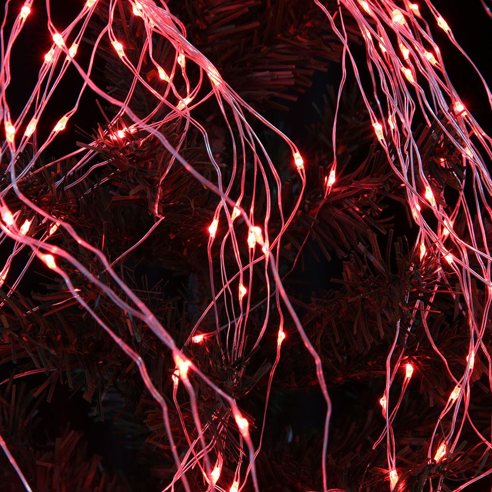 Гирлянда светодиодная с серебряным покрытием из медной проволоки, звездная гирлянда для наружного/внутреннего декора