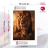 Brown lion Pattern  3pcs 100% Round Full Drill 5D DIY Diamond Painting Embroidery Cross Stitch Rhinestone Décor