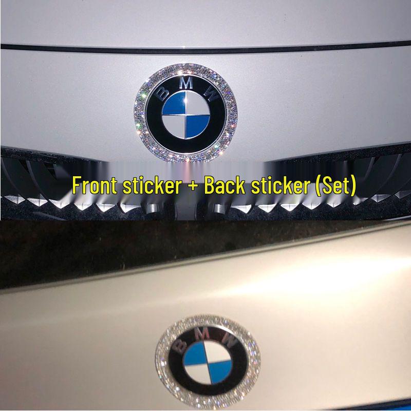 Наклейка на логотип автомобиля со стразами и бриллиантами для BMW 1/3/5 Серии, X1/X2/X3/X5