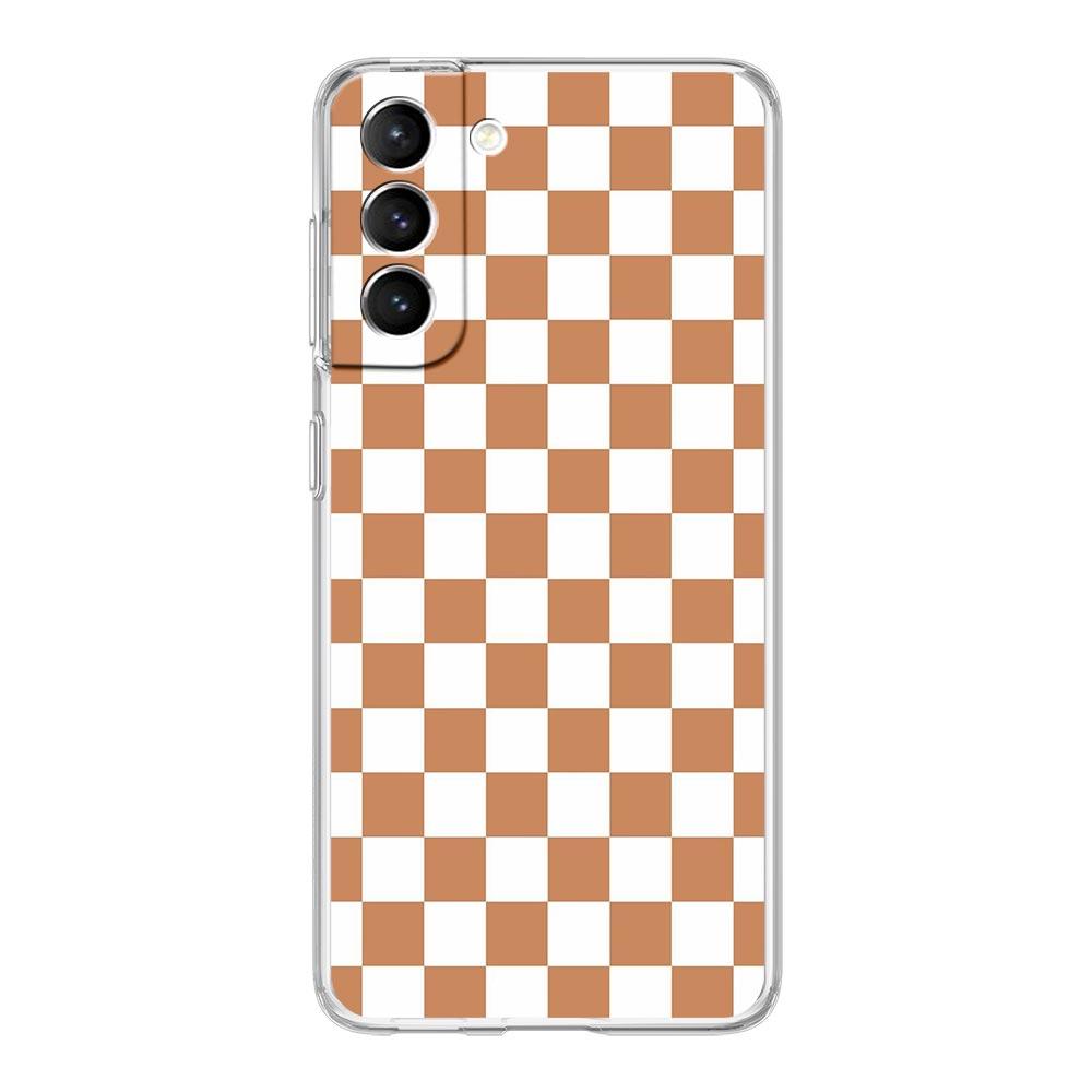 Клетчатый чехол для телефона Samsung Galaxy S23 Ultra S22 5G S20 S21 FE 5G S10E S9 S8 S10 Plus Мягкий прозрачный чехол