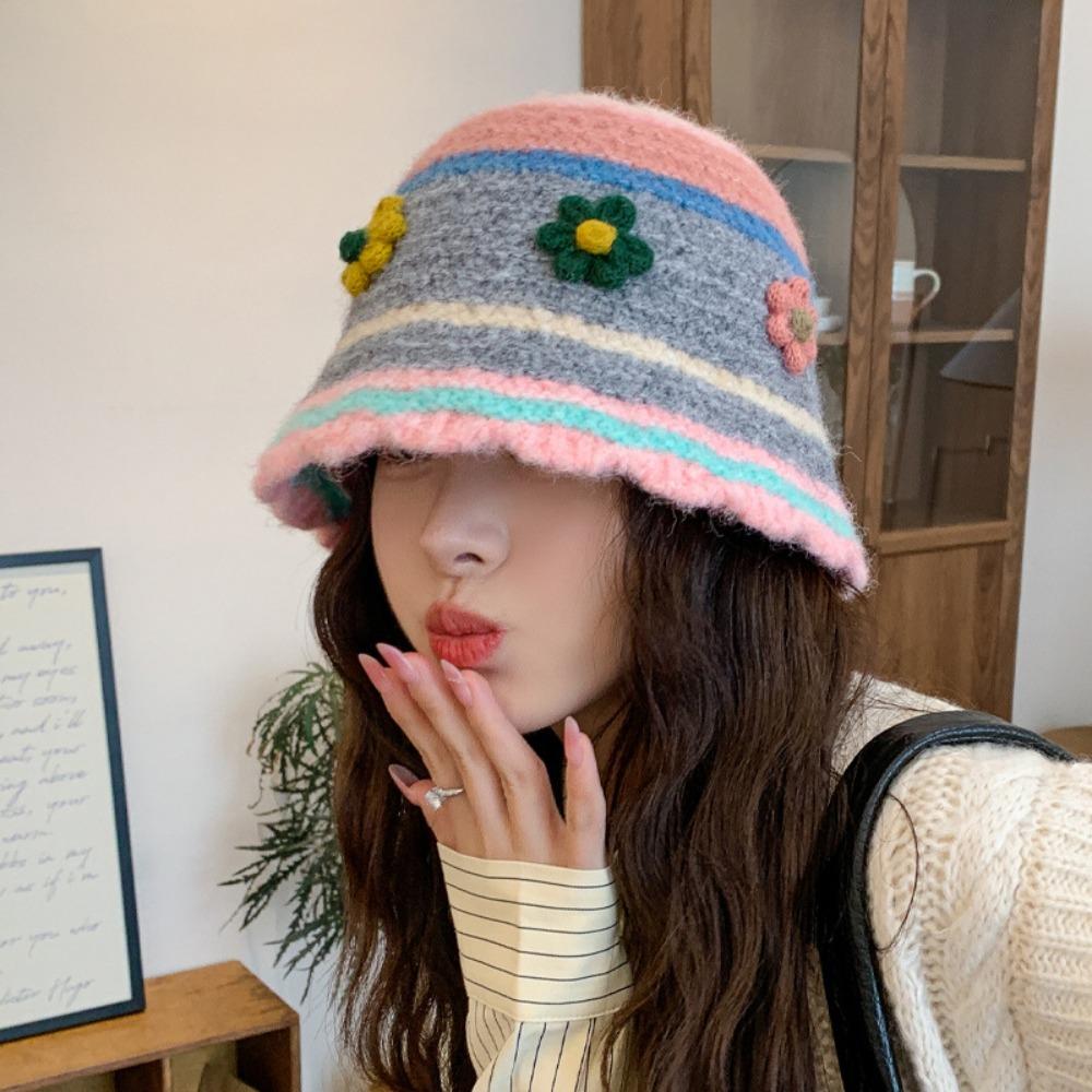 Versatile Fisherman Hat Knitted Warm Hat New Bucket Hat  Outdoor