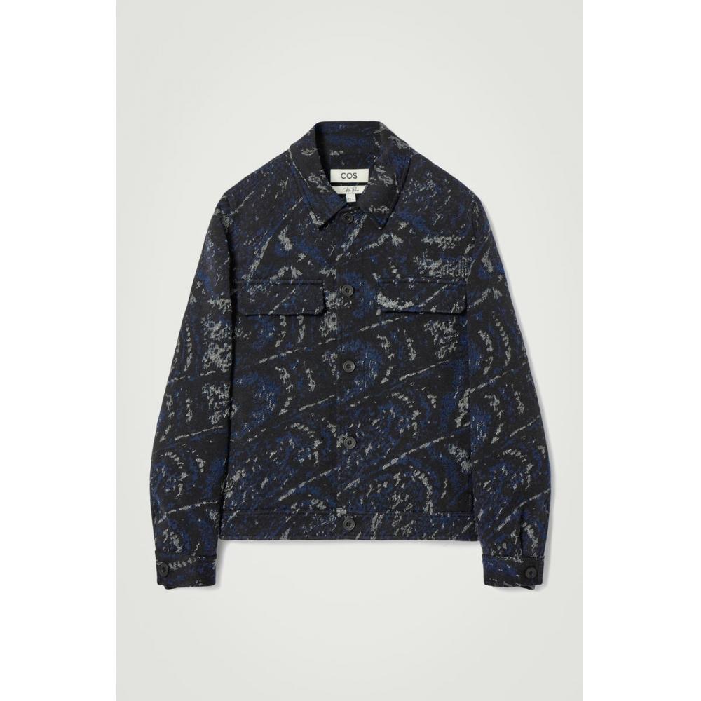 COS Japan Wool Blend Jacquard Overshirt