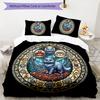 Royal Cat Kingdom Pattern Bedding,Quilt Set Quilt Cover Pillowcase Home Birthday Gift (1*duvet cover+2*pillowcase,without core)