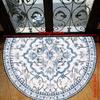 Boho Half Round Doormat Floral Pattern Floor Mat High Quality Welcome Rugs  Indoor Outdoor