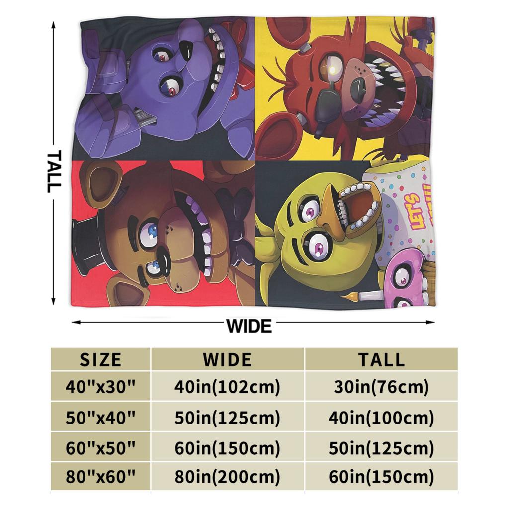 FNAF At Freddys Blankets Super Warm Novelty Plush Throw Blanket For Child Couch Bed Flannel Bedspread Bed Cover