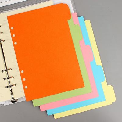 5 шт. Разделенные вкладками листы бумаги А5/А6 для блокнота, скрапбукинга, индексные вкладки, разделители для планера с 6 отверстиями, обратно в школу, обратно в школу