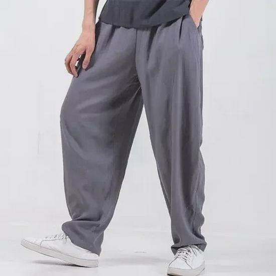 Льняные брюки унисекс Zen Meditation - тонкие, свободные штаны для йоги для мужчин и женщин