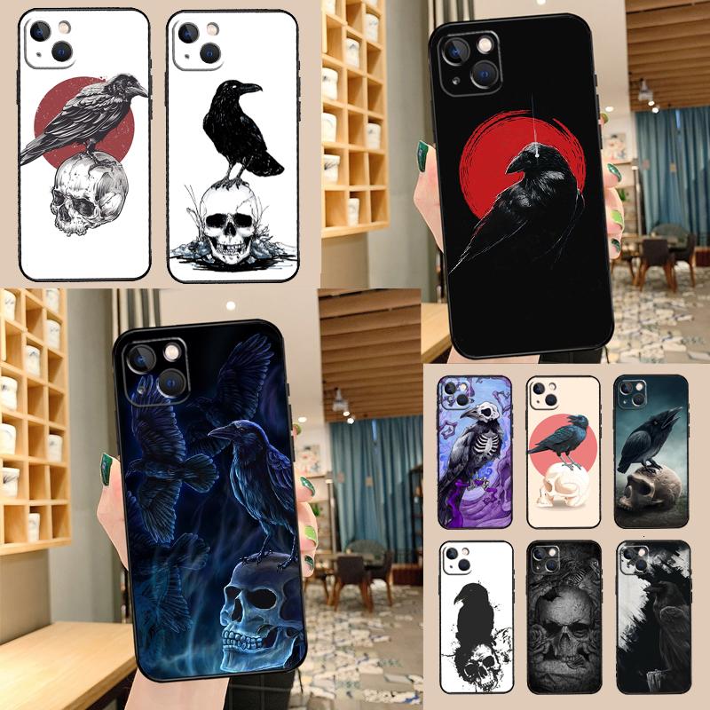 Crow Raven Dark Skull Case For Samsung Galaxy A56 A33 A13 A36 A23 A52 A32 A12 A54 A34 A14 A16 A53 A15 A35 A55 A17