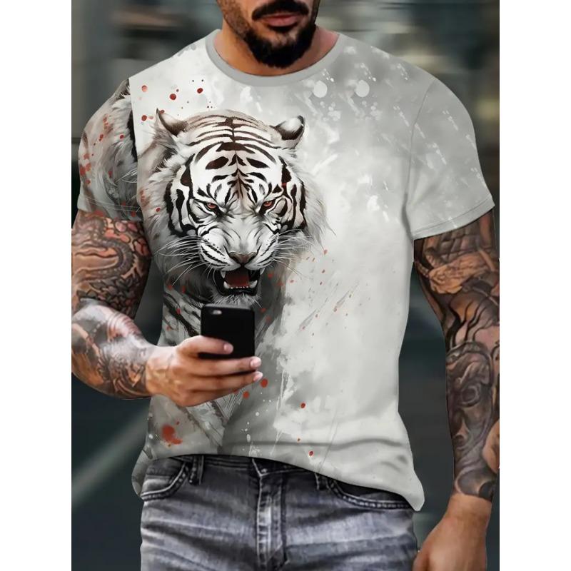 T-Shirts Oversize Eagle Graphic T-Shirt Summer Short Sleeve Tops Tees Oversized Fashion Animal Men T-Shirt Vintage Men's Clothes
