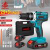 Electric Impact Drill 25+3 Torque 500W Cordless Electric Screwdriver Woodworking Power Tool For Makita 18V Battery Pin