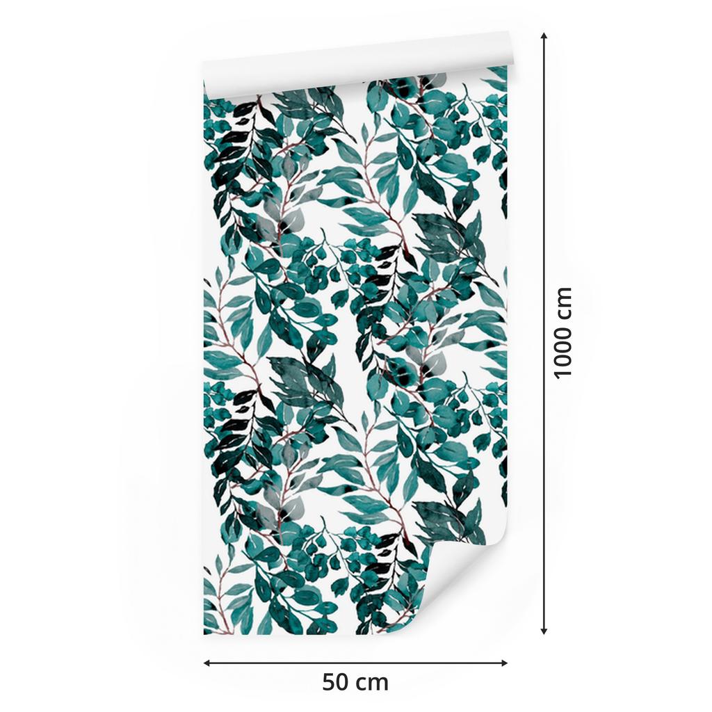 Painted Leaves Wallpaper for Living Room and Bedroom 50x1000