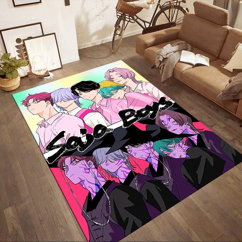 Saja Boys1 Square rugs are a great choice for living rooms, bedrooms, home décor, and as gifts