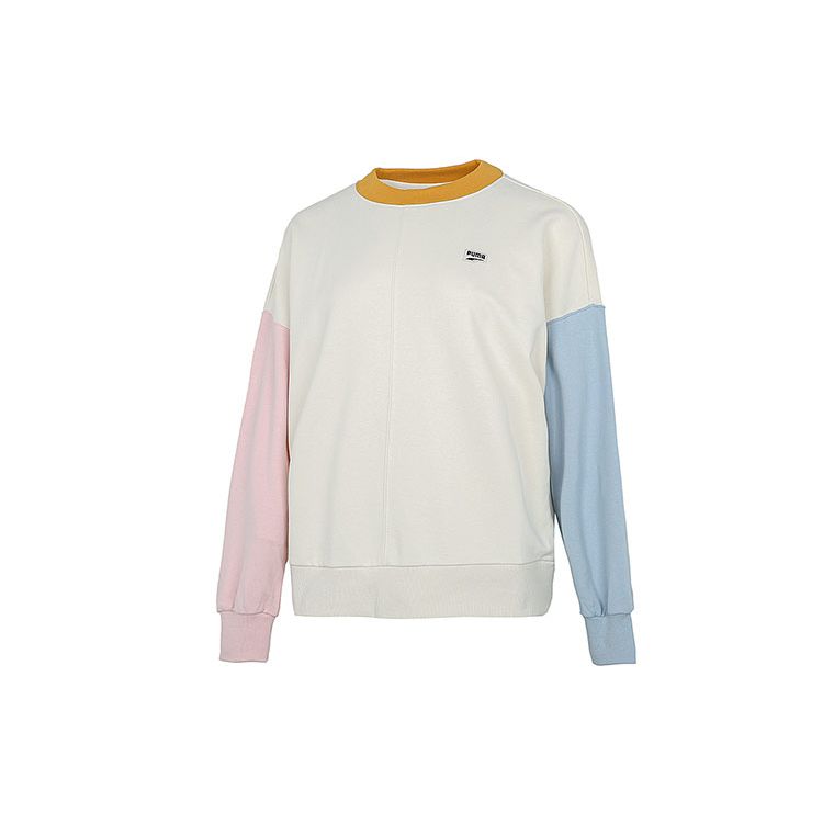 Puma Color Block Pullover Sweatshirt Women Tops Multicolor 533052-73