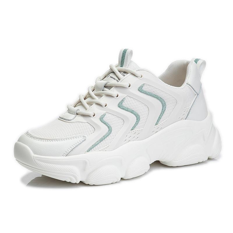Кроссовки женские новые весна 2025 новые беговые на платформе папины кроссовки женские повседневные плоские кожаные женские туфли тренд