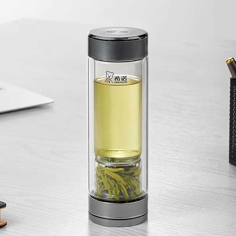 Heenoor Double-Wall Glass Magnetic Tea Infuser Bottle