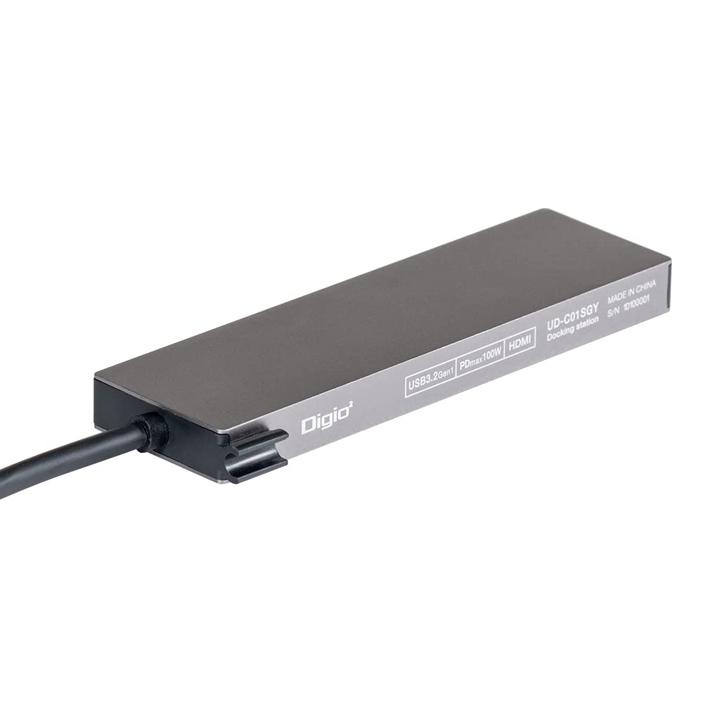 Nakabayashi Алюминиевая док-станция Digio2 с поддержкой PD, USB Type-C, 15 см, серая, Z8789