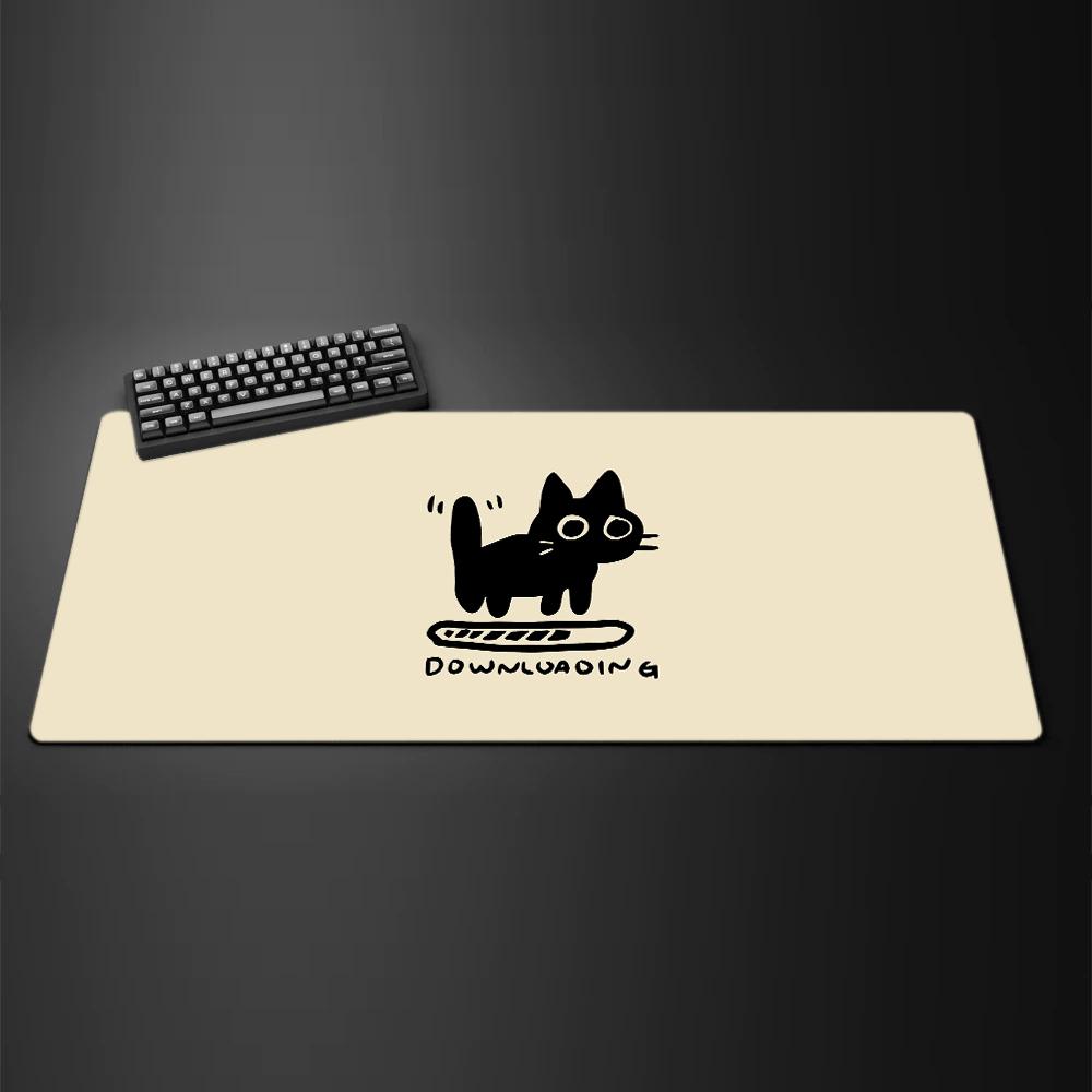 Cute Cartoon Black Cat Paw Mousepadwaterproof Nonslip Minimalist Cat Print Mousepad Sweet Office Gaming Desk Decor