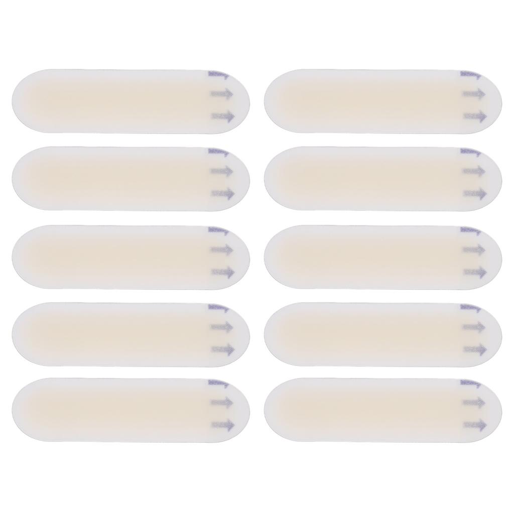 10 шт. гелевых накладок для защиты от мозолей 20x60 мм, наклейки для защиты от мозолей, предотвращающие износ стопы, гелевые накладки на высокие каблуки