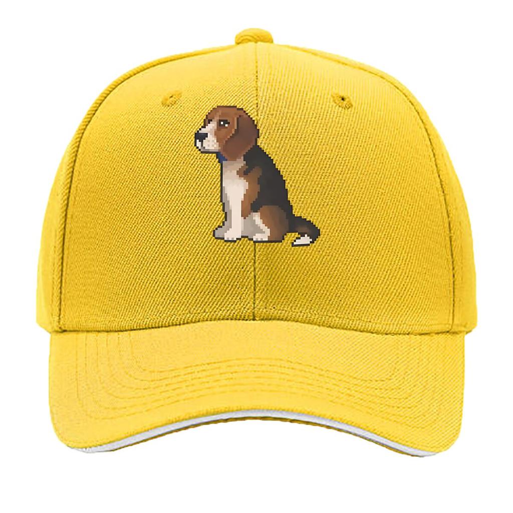 Beagle Pixel Dog Art Hip Hop Hat Fashion Outdoor Sports Sandwich Baseball Cap
