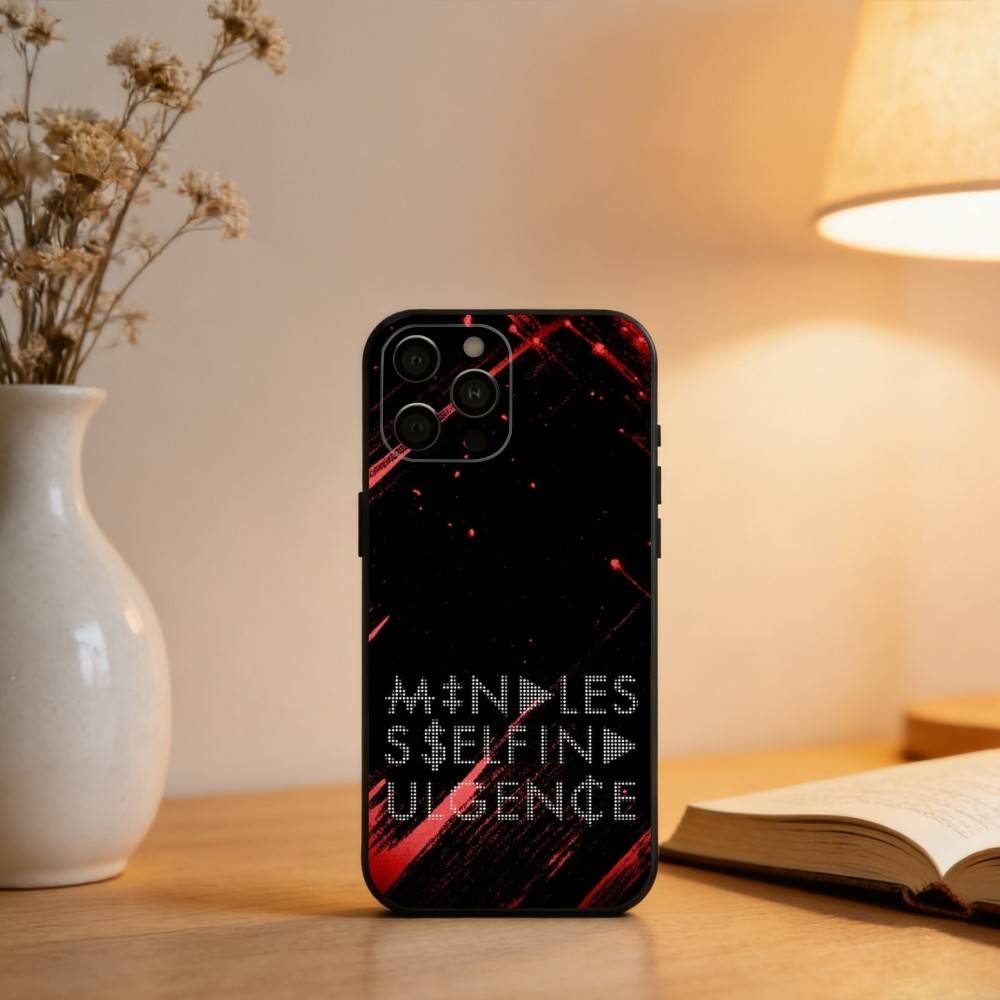 Чехол для телефона M-Mindless Self Indulgence для iPhone 17,16,15,14,13,12,11 Plus,Pro Max,XS, Мягкий силиконовый черный чехол