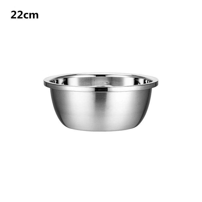 Миска для смешивания салата и яиц из нержавеющей стали Thicken 304 с крышкой, миска для муки и супа, европейская кухонная утварь, таз для овощей и фруктов