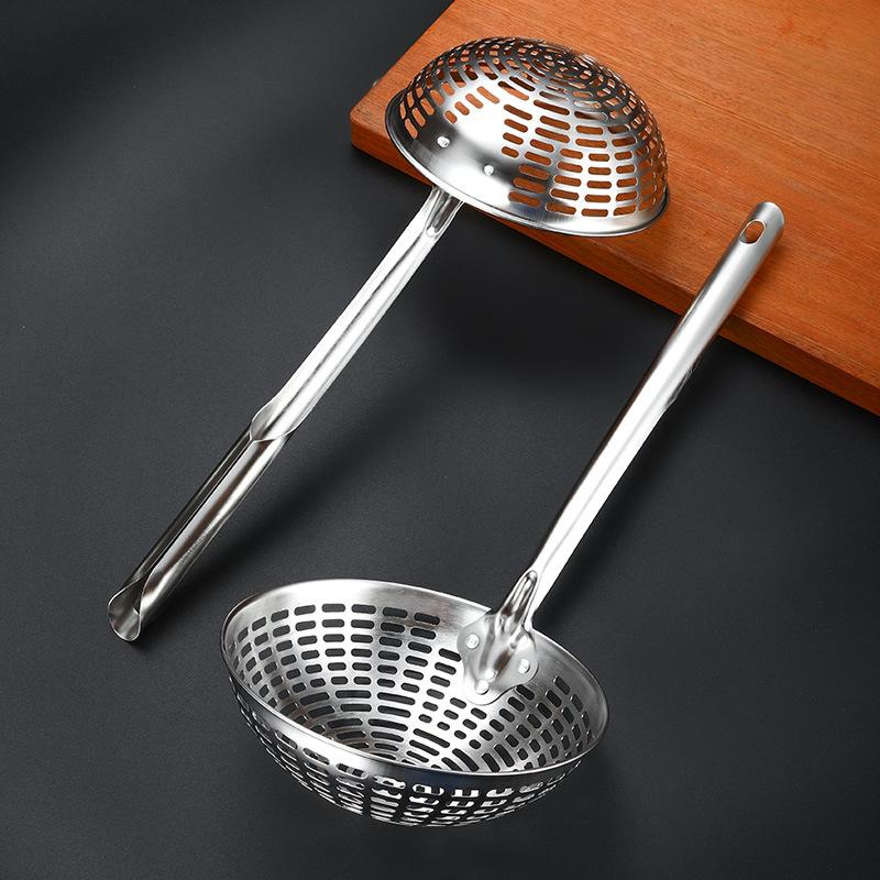 Дуршлаг из нержавеющей стали, сетчатый дуршлаг для жарки в масле, совок для приготовления лапши, сито, кухонный фильтр для еды, ложка, кухонные принадлежности