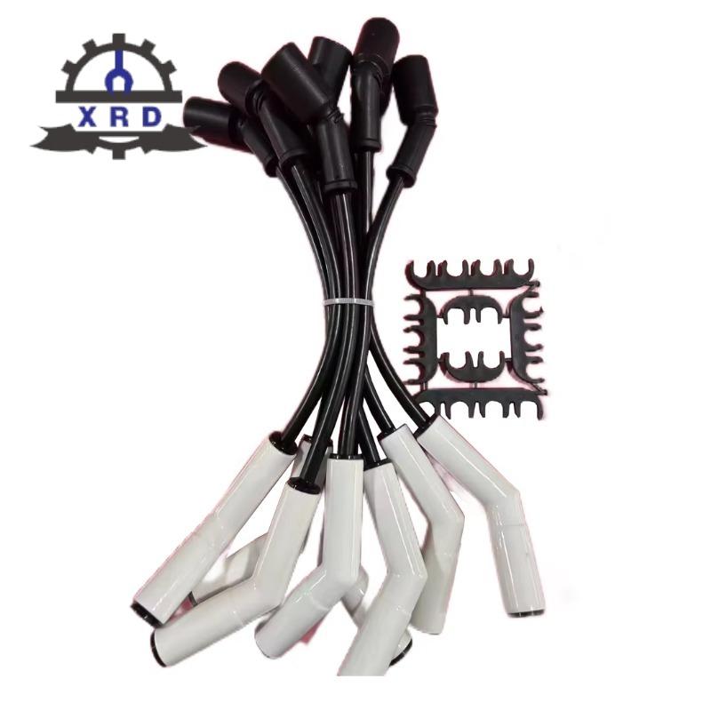 8PCS Auto Parts LS LS1 Ceramic Boots Spark Plug Line Set for LS3/LS4/LS7/LT 9070C 19005218 12573190 10457730 12563293 0356912950