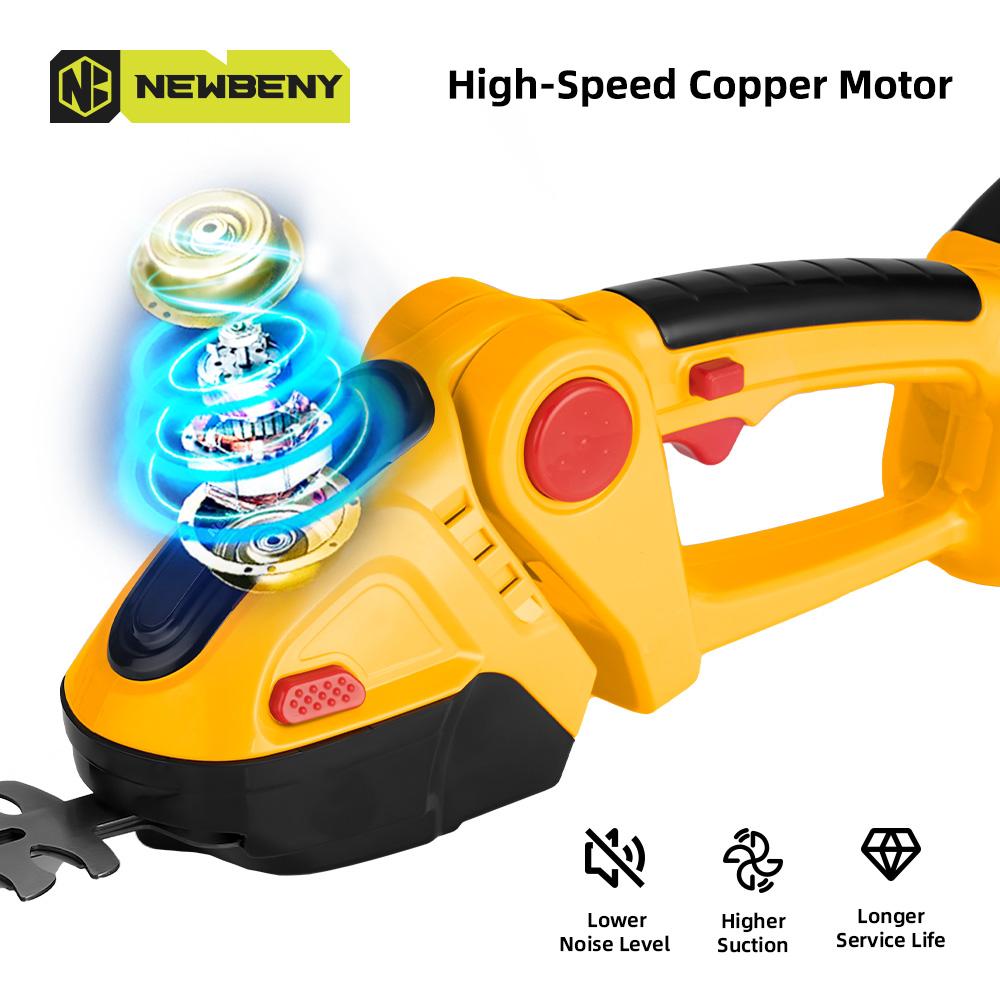 Newbeny Электрический триммер для живой изгороди 2 в 1, беспроводная эффективная бытовая секаторная пила, перезаряжаемые электроинструменты для батареи Makita 18 В