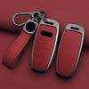 Чехол для автомобильного ключа из цинкового сплава и кожи, защитная оболочка для A3 A4 A5 A7 A6 C8 Q8 Q7 Q5 Q4 Q3 E-tron, аксессуары для автомобильного ключа