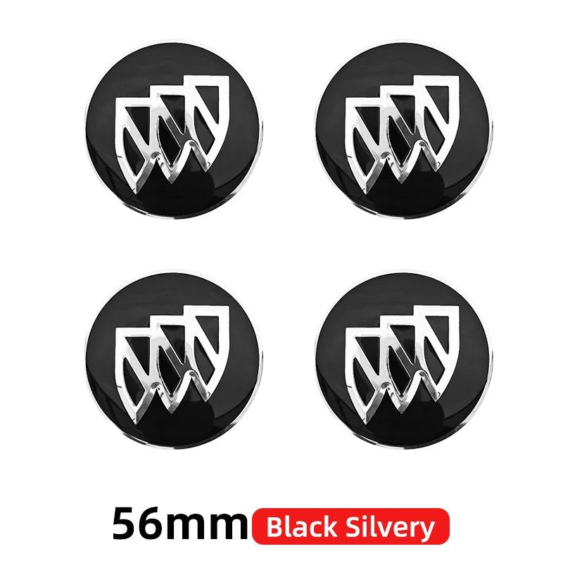 RFG3 4pcs 3D 56mm 60mm 65mm Car Wheel Hub Centre Cap For Buick Badge Emblem Hub Center Cover Car Logo Sticker Styling Accessories